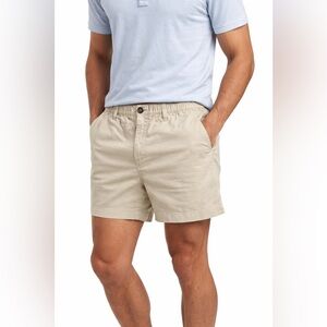 Chubbies Khaki Elastic Waist Shorts Men’s Large 5.5” Inseam Preppy Summer